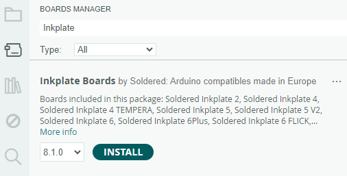 Install Inkplate boards